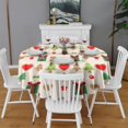 thumbnail image 2 of Christmas Round Tablecloth 70x70in(178x178cm) – Waterproof Polyester Table Cover with Full Print Design, Wrinkle Resistant & Washable for Kitchen Dining Party Decor, 2 of 6