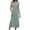 Mint Green, variant on Dresses for Women Solid Color Round Neck Sleeveless Maxi Dress with Pockets and Side Slits Fashion Outfit L