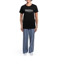 thumbnail image 4 of CafePress - Pajamas - Women's Short Sleeve Print T-Shirt and Pants Dark Cotton Pajama Set, 4 of 7