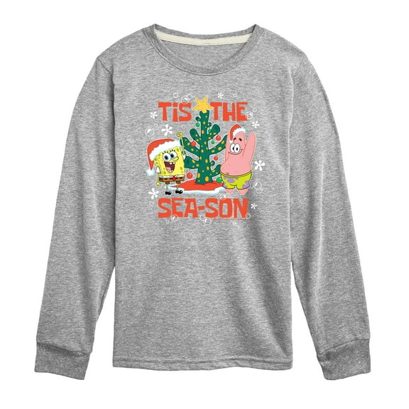 SpongeBob SquarePants - Tis The Season - Toddler And Youth Long Sleeve Graphic T-Shirt