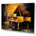 thumbnail image 2 of Designart "Jazzed Keys In Black And Yellow Piano I" Music Wall Decor, 2 of 7