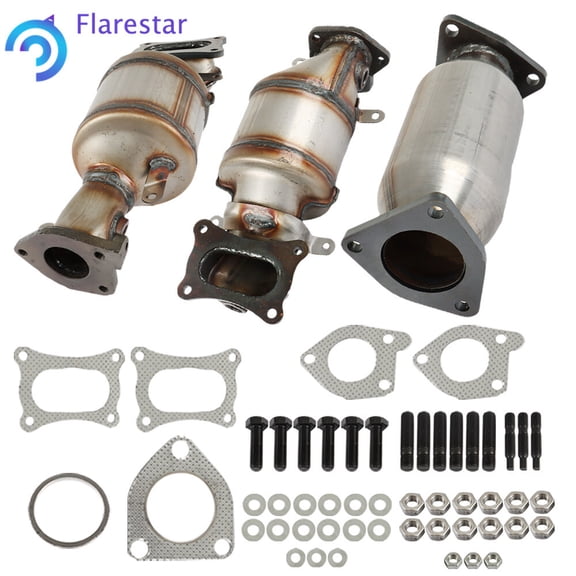 3Pcs Catalytic Converter Set For 2009-2015 Honda Pilot V6 3.5L 45131-45132-16447