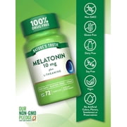 Melatonin 10 mg + L-Theanine | 72 Tablets | Maximum Strength Nighttime Sleep Aid | by Nature's Truth