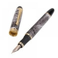 thumbnail image 1 of Ballpoint Pens, Stunning Metal Pen with Golden Trim, Best Ball Pen Gift for Men & Women, Professional, Executive, Office, with 0.5mm Extra Refill, 1 of 2