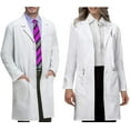 thumbnail image 4 of Professional Scrubs White Lab Coats for Women & Men, Classic Medical Uniform with 3 Pockets, 4 of 9