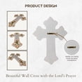 thumbnail image 2 of Cross with Flower and Lord's Prayer - Spiritual and Religious Resin Wall Art - Christian Decor for Living Room, Bedroom, Office or Prayer Room, 2 of 7