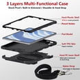 thumbnail image 2 of Shockproof Case for Apple iPad 11th 10th Gen 2025 2022, with Pencil Holder Military Grade Protection Rotating Stand Hand Strap Shoulder Strap Bumper Rugged Case for iPad 11th Gen 11"/ 10th Gen 10.9", 2 of 8