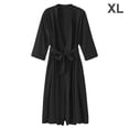 thumbnail image 1 of Bata de noche con cuello en V, ropa de dormir sexy, bata de mujer, vestido de noche, negro, XL Jumpingount AP000943-03, 1 of 7