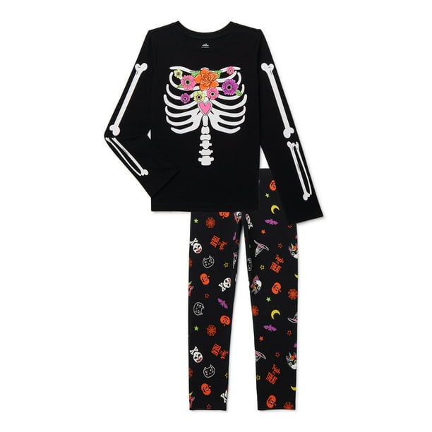 HALLOWEEN Halloween Girls Graphic Top and Leggings Outfit Set, 2Piece, Sizes 418 Walmart