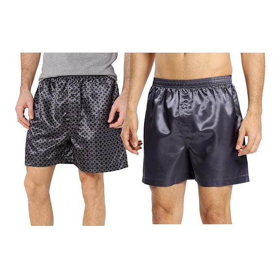 CYZ 2-PK Men's Satin Boxers