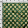 thumbnail image 3 of oneOone Velvet Dark Green Fabric Asian Retro Floral Dress Material Fabric Print Fabric By The Yard 58 Inch Wide, 3 of 4