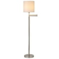 thumbnail image 3 of Evelyn&Zoe Moby Swing Arm Floor Lamp with Fabric Drum Shade in Brushed Nickel/White, 3 of 7