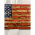 thumbnail image 2 of Handmade Large Rustic Wooden American Flag with 50 Star Carved Union Indoor/Outdoor Americana Wall Art, 2 of 8