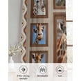 thumbnail image 6 of Brown Giraffe Sheer Curtains 84 Inch Length 2 Panels Set for Living Room/Bedroom, Wildlife Animals Vintage Geometric Kitchen Curtains Grommet Semi-Sheer Curtains Drapes Window Treatments 52"x84"x2, 6 of 7