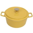 thumbnail image 1 of Fockety Cacerola con Tapa, 9,4 Pulgadas, Interior Esmaltado, Color Crema, Olla para Horno Holandés c, 1 of 9