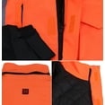 thumbnail image 3 of Men's Class 3 Safety High Visibility Water Resistant Reflective Neon Work Jacket (M9099 Neon Orange, L), 3 of 7