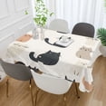 thumbnail image 2 of Yayeee Tablecloths 54" x 54" Rectangle Wrinkle Resistant Party Table Cover, Cute Cartoon Cats, 2 of 8