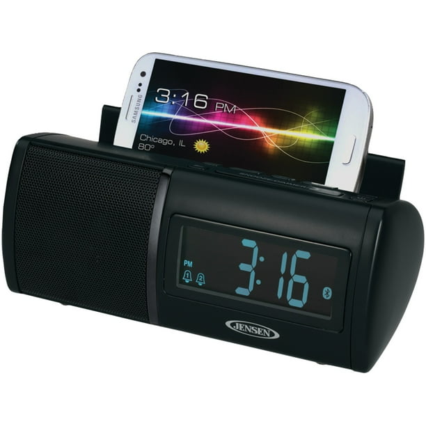 JENSEN JBD100 Universal Bluetooth Dual Alarm Clock Radio