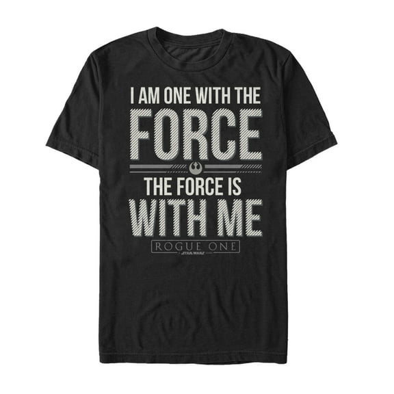 Men's Star Wars Rogue One Chirrut Force is with Me Graphic Tee Black 4X Large