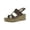 Cinnamon Crocodile, variant on Womens Harper Faux Leather Open Toe Wedge Sandals