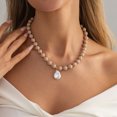 thumbnail image 3 of NICKSUN Colorful Chunky Beaded Necklace for Women, Acrylic Bead Choker Necklaces Irregular Baroque Imitation Pearl Pendant Necklace, Summer Beach Party Wedding Vacation Jewelry Gifts, 3 of 8