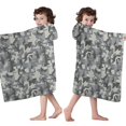 thumbnail image 4 of Pixel Gray Camo Digital Pattern Hooded Bath Towel，50"x30" for Ages 3 To 12 Kids, Quick Dry Lightweight Soft Microfiber Hood Beach Towel Cover Up for Kids, 4 of 7
