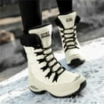 thumbnail image 2 of YOURDIARY Womens Snow Boots Winter Comfortable Warm Waterproof Outdoor Boots Faux Fur Lined Lace-Up, 2 of 7