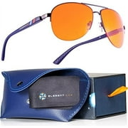 ELEMENT LUX Blue Light Blocking Glasses Amber Blue Blocker Glasses - For Better Sleep, Gaming, Eye Strain, Computer