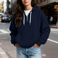 thumbnail image 5 of ylioge S-5X Plus Size Hoodies for Women with Pocket and Zipper Waffleknit Sweatshirts Womens Long Sleeve Solid Color Pullover Going-Out Hoodie Tops, 5 of 8