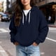 thumbnail image 5 of Ounisa Womens Hoodies Casual Long Sleeve Drawstring Waffle Pullover Tops Loose Hooded Sweatshirt with Pocket, 5 of 8