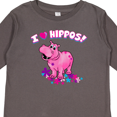 thumbnail image 4 of Inktastic I Love Hippos with Pink Hippo and Flowers Boys or Girls Long Sleeve Toddler T-Shirt, 4 of 5