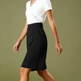thumbnail image 6 of JGGSPWM (M-5XL) Plus Size Womens Bermuda Shorts Drape Ice Silk Shorts with Pockets Wide Leg Casual Dressy High Waist Half Pants Black L, 6 of 6