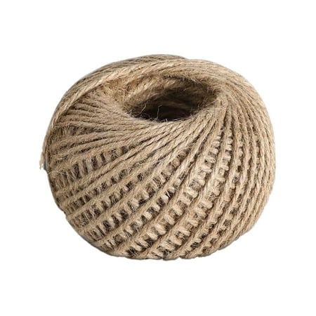 Feokm Natural Jute ， Natural for Craft Gift Wrapping Packing Gardening Arts Decoration Wedding Decor  Diy Knitting