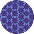 thumbnail image 1 of Ahgly Tapis Rond Lavable en Machine Intérieur Transitionnel Bleu Ardoise Clair, 3 Pieds Rond, 1 of 7