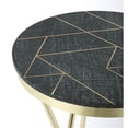 thumbnail image 6 of Beaumont Lane Metropolitan Living Marble and Brass Accent Table in Green, 6 of 6