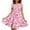 Heart Print Pink, variant on FKELYI Size XS Slip Dress for Valentine's Day Casual Pink Heart Twirl Swing Dresses for Women Durable Swing Twirl Skater Dress Knee Length