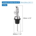 thumbnail image 2 of 4Pack Stainless Steel Pourers, Auto Flip Olive Oil Dispenser Spout, Silver, 2 of 6