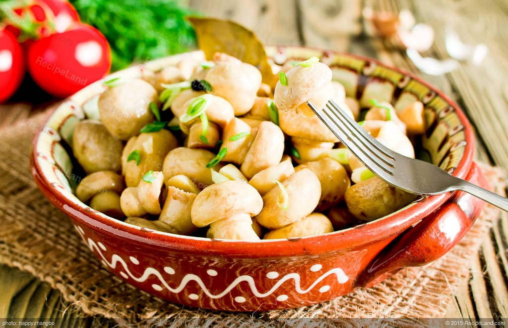 Pickled Mushrooms with Garlic and Spices 160z. Four (4) Glass Jars