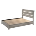thumbnail image 3 of Contemporary Queen Platform Bed | Weathered Gray Wood Frame | Curved Headboard | Rustic Modern Style | Box Spring Not Required | 81" L x 66" W | Bedroom Furniture, 3 of 6