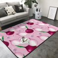 Area Rugs For Living Room Decor Onion Pattern purple Soft Anti Slip