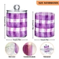 thumbnail image 5 of Yayeee 4 Pack Qtip Holder Bathroom Cotton Swab Canister with Lid Clear Dispenser Set, Purple and White Pattern, 5 of 6