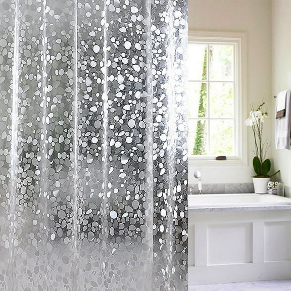PEVA Clear Shower Curtain Liner, Heavy Duty Water-Repellent Liner,72"x72"