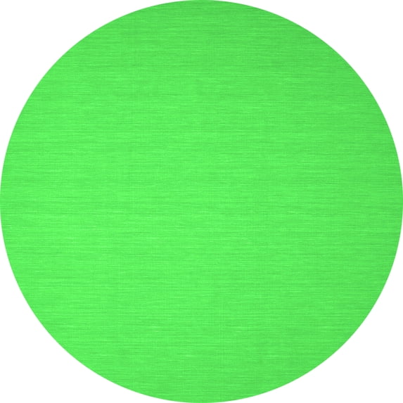 Ahgly Company Indoor Round Abstract Green Contemporary Area Rugs, 3' Round