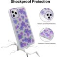 thumbnail image 5 of Case for iPhone 11 Pro Max, Purple Flower Floral Design for Women Girl Full Body Slim Soft Protective Case Shockproof TPU Bumper Cover for iPhone 11 Pro Max (6.5 inch), Purple, 5 of 7