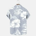 thumbnail image 6 of RYDCOT Hawaiian Shirt for Men Tropical Shirts Summer Beach Button Down Short Sleeve Luau Aloha Floral Cruise Vacation Outfit Blue, 6 of 6