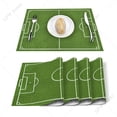 thumbnail image 2 of 4/6 Pcs Placemat Soccer Balls Football Field Printed Table Mat For Tables Heat-insulation Cotton Linen Kitchen Dining Pads, 2 of 7