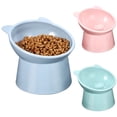 thumbnail image 3 of GOOHOCHY Cuencos de comida para gatos elevados de plástico, cuenco de alimentación inclinado para agua y comida, 3 uds., 3 of 7