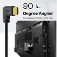 thumbnail image 5 of Right Angle HDMI Cable (6 FT) - White High Speed HDMI 2.0 Cord UHD 4K 60hz 2K 2160p Full HD 1080p Quad HD 1440p 3D ARC/eARC Ethernet For Xbox One X / S PS 4 Pro / Slim & Apple TV 4K, 5 of 8