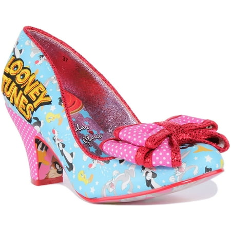 

Irregular Choice Banjo Time Women s Mid Heel Shoes With Bow In Blue Size 11