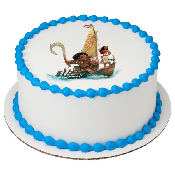 Moana 7 5 Round Edible Cake Topper Each Walmart Com Walmart Com